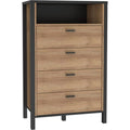4 Schubladen an dem Sideboard mit 69.8 x 110.7 x 40.2 cm