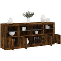 Sideboard aus Holzwerkstoff zeigt LED Beleuchtung