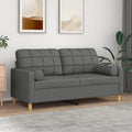 Sofa verbindet Armlehnen und Holzbeine