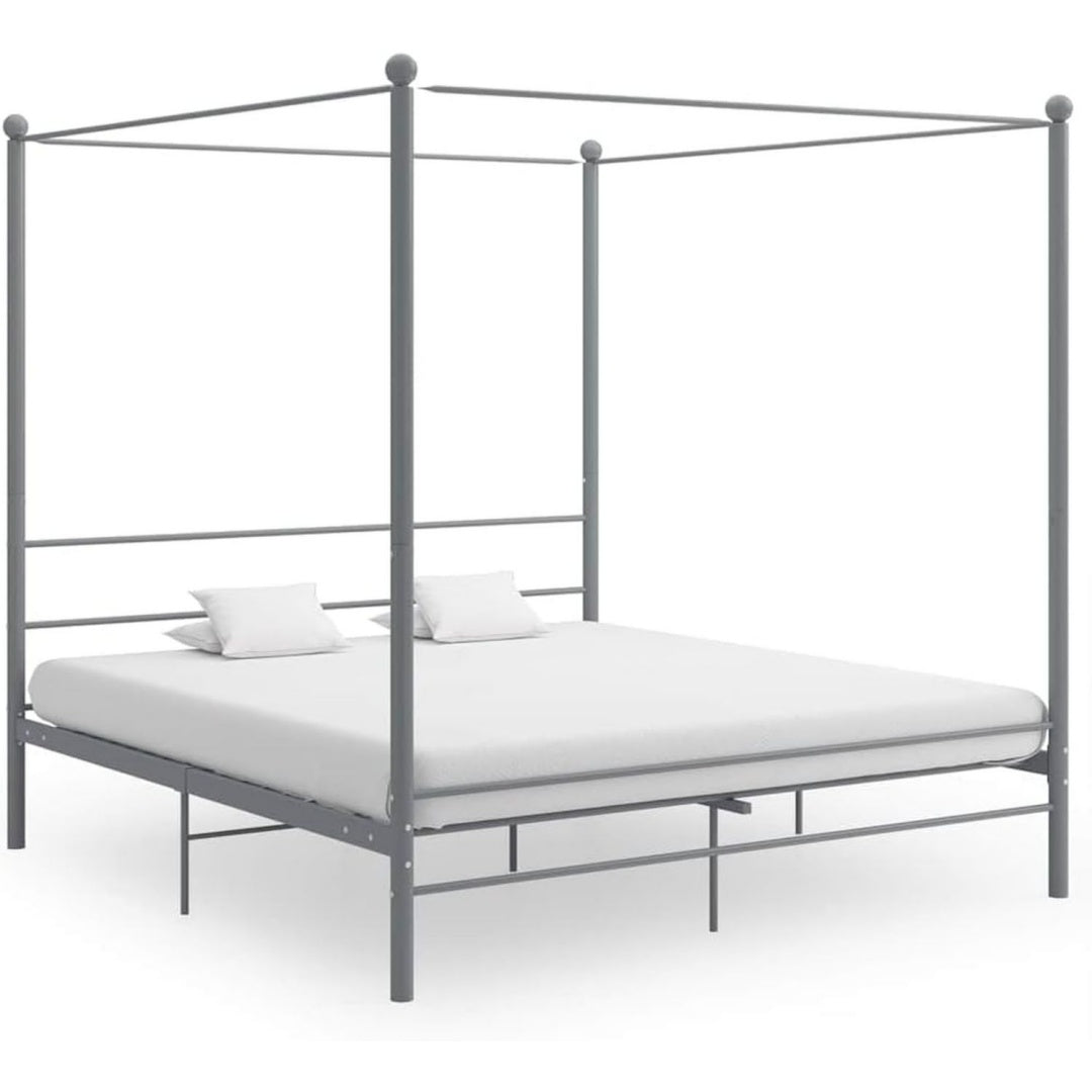 Ein Lattenrost an dem Bettgestell aus Metall mit den Massen 180 x 200 cm