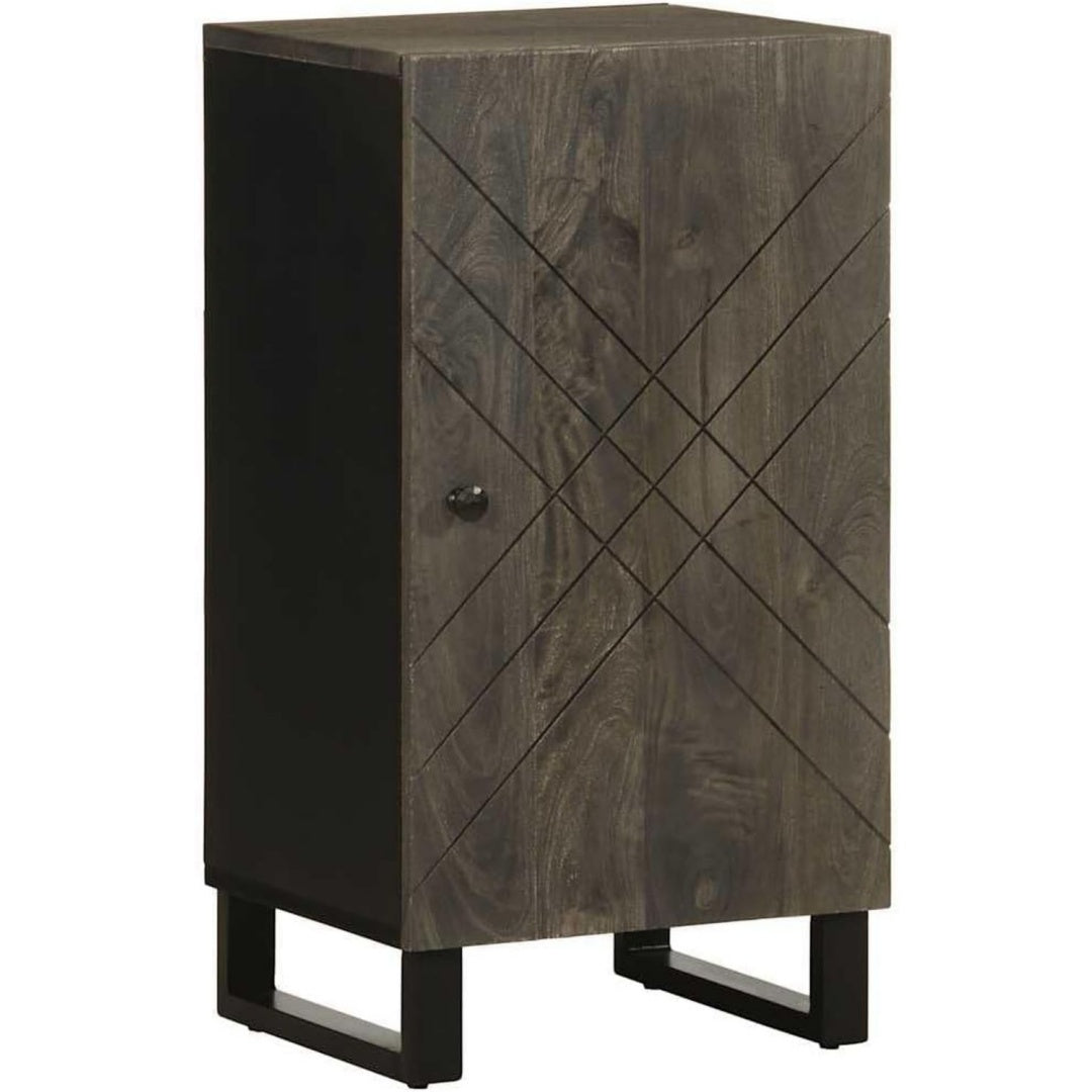 Sideboard in Schwarz und Naturbraun mit Holzoptik