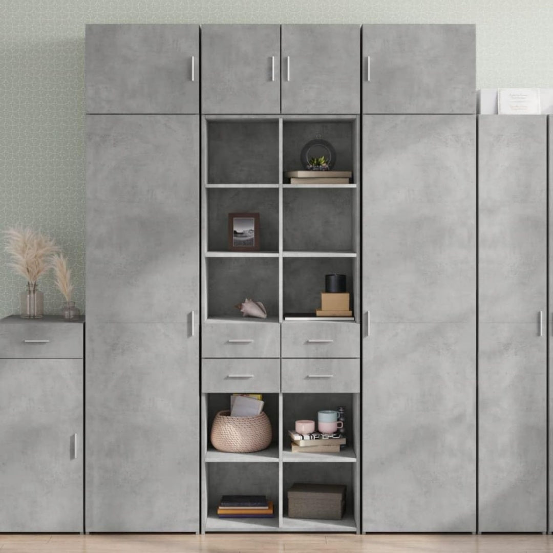 Sideboard mit den Massen 70 x 42.5 x 185 cm in Betongrau