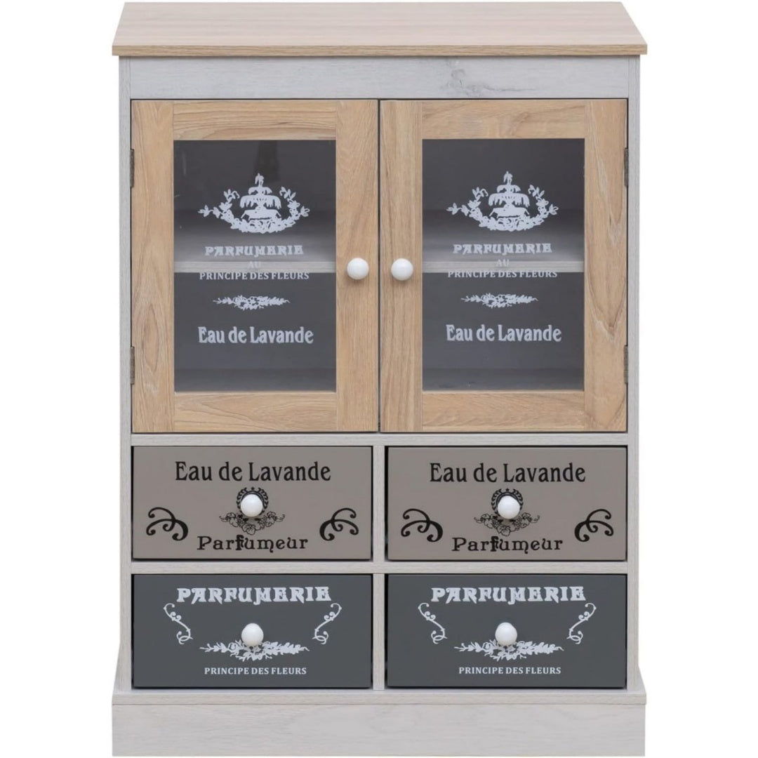 Beschichtete Flaechen und 2 Tueren an dem Sideboard