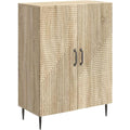 Sideboard verbindet gerundete Konturen und ein Metallgestell
