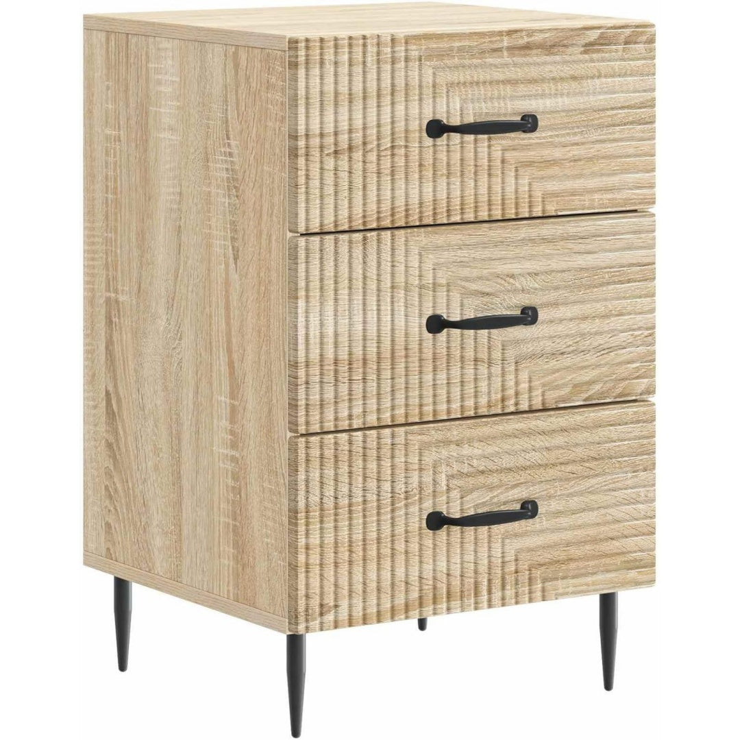 Der Nachttisch nimmt mit 43 x 41 x 66.5 cm Gestalt an