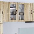 Sideboard mit den Massen 80 x 31 x 80 cm in Eichenbraun
